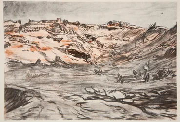 A Quarry new Mouquet Farm, ilustración de 