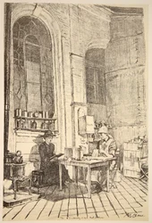 Una estación de descanso VAD, ilustración de 