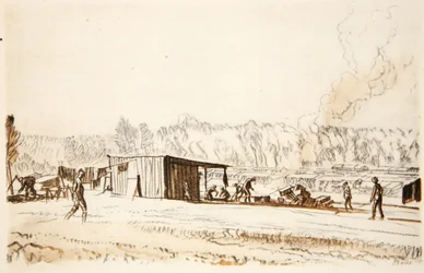 Una cocina en el campo, ilustración de 