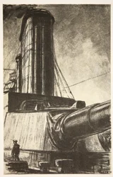 En un crucero de batalla, ilustración de "The Western Front", pub. by Country Life Ltd