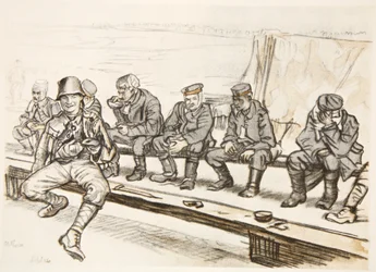 El guerrero feliz, ilustración de "The Western Front", pub. by Country Life Ltd