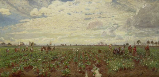 Trabajadores del campo, Holanda, 1880s