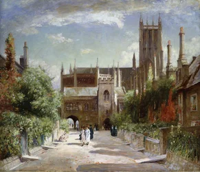 La calle de los vicarios, Catedral de Wells, 1924