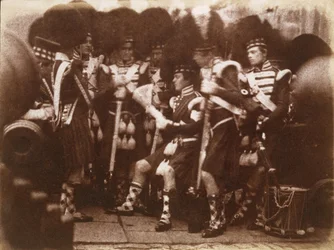 Oficial del 92º Highlanders de Gordon Leyendo a las Tropas, Castillo de Edimburgo, 9 de abril de 1846