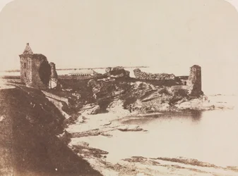 Castillo de St. Andrews, desde el sureste, 1846