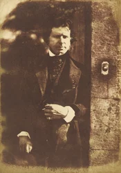 David Octavius Hill en la Puerta de Rock House, Edimburgo