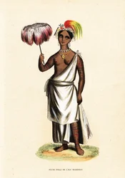 Piteenee, una joven de Nuku Hiva, Islas Marquesas (Polinesia Francesa)
