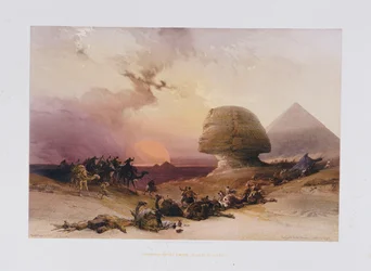 Aproximación del simún. Desierto de Gizeh, de "Egipto y Nubia"