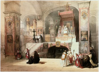 Capilla de la Anunciación, Nazaret, Israel (grabado)