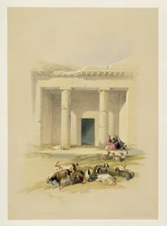 Entrada a las cuevas de Bani Hasan, de Egipto y Nubia, Vol.1