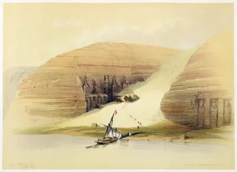 Templo excavado de Abu Simbel, Nubia, Egipto