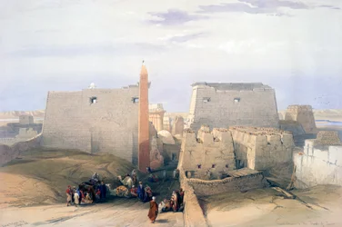 Gran entrada al Templo de Luxor, siglo XIX