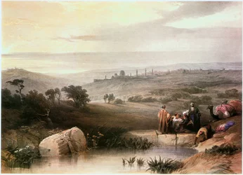 En Tierra Santa: Jerusalén desde el Norte (grabado)