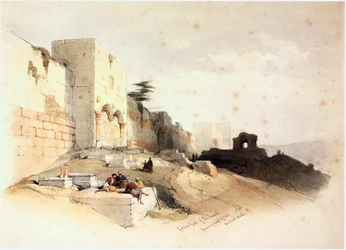 En Tierra Santa: Jerusalén, la Puerta de Oro (grabado)