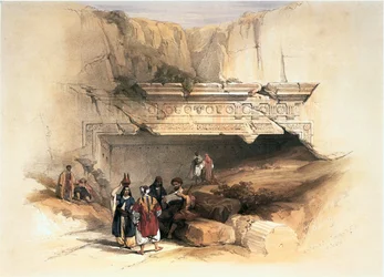 En Tierra Santa: Jerusalén, tumbas de los Reyes (grabado)