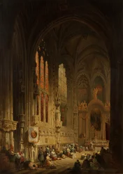 Interior de una catedral, 1822 o 1829