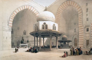 Interior de la Mezquita del Sultán al-Ghuri, El Cairo, Egipto, siglo XIX