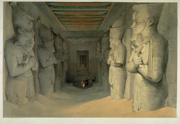 Interior del gran templo de Abu Simbel