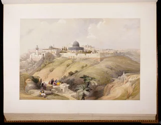 Jerusalén, 9 de abril de 1839, grabado por Louis Haghe, 1843