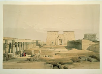 Entrada principal al templo de la isla de Philae