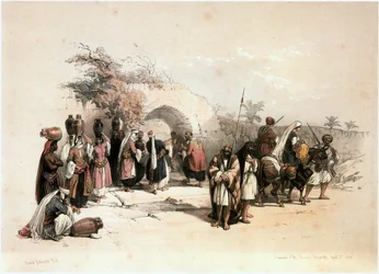 Nazaret, Fuente de la Virgen (grabado)