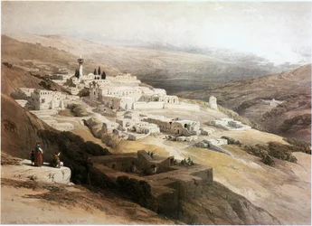 Nazaret, Monasterio de los Frailes Franciscanos, Israel (grabado)