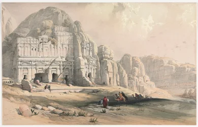 Petra, extremo oriental del valle, 1839