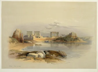Isla de Philae, Egipto (acuarela)