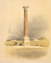Columna de Pompeyo, Alejandría, de "Egipto y Nubia", Vol.1