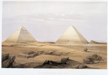 Pirámides de Guiza - en «Tierra Santa», Londres 1849