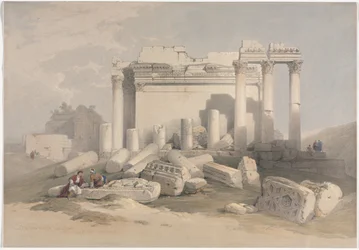 Ruinas del pórtico oriental del templo de Baalbek