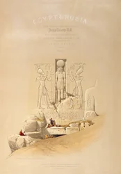 La entrada al Gran Templo de Abu Simbel, Nubia, portada del Volumen I de 
