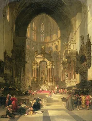 El Altar Mayor de la Iglesia de SS. Giovanni e Paolo, Venecia (acuarela sobre papel)