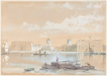 La Escuela Naval vista desde el río en Greenwich