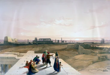 Las ruinas de Karnak desde el oeste, siglo XIX