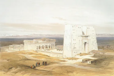 El Templo de Edfu, grabado