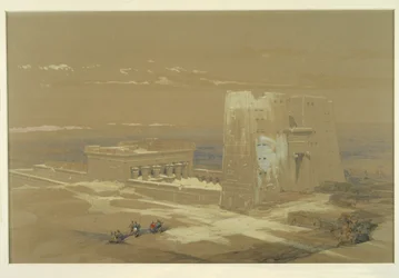 El templo de Edfu (acuarela)
