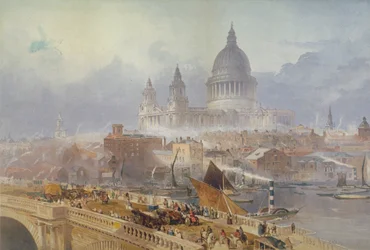 Vista del Puente de Blackfriars y la Catedral de San Pablo, Londres, 1840