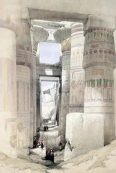 Vista a través del Salón de Columnas, Karnak, Egipto, c. 1845