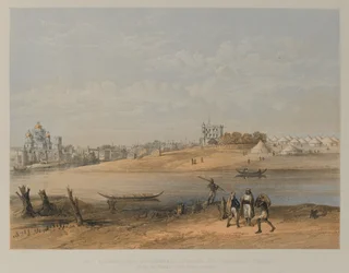 Palacios de las tropas de los generales Outrams y Havelocks, Lucknow (litografía)