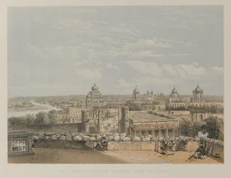 Vista de la posición capturada a los rebeldes, Lucknow