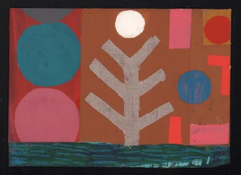 Mostaza de luna llena, 2023 (pintura y collage)