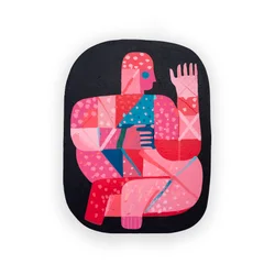 Nuclearus 2, 2023 (pintura y collage)