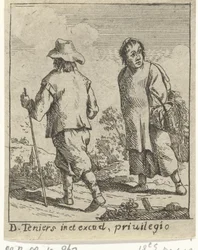 La pareja de un granjero en camino
