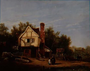 Paisaje con cabañas