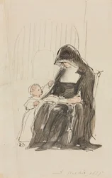 Monja Leyendo a un Niño, 1835