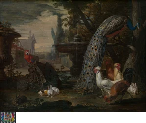 Animales en un jardín