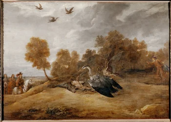 Archiduque Leopoldo Guillermo cazando garzas con halcones ...