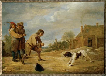 Granjero con perro