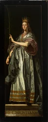 Iglesia parroquial (Parochiekerk Onze-Lieve-Vrouw). Interior. Pintura. Tríptico. David Teniers el Viejo. Parte trasera. Christiana
